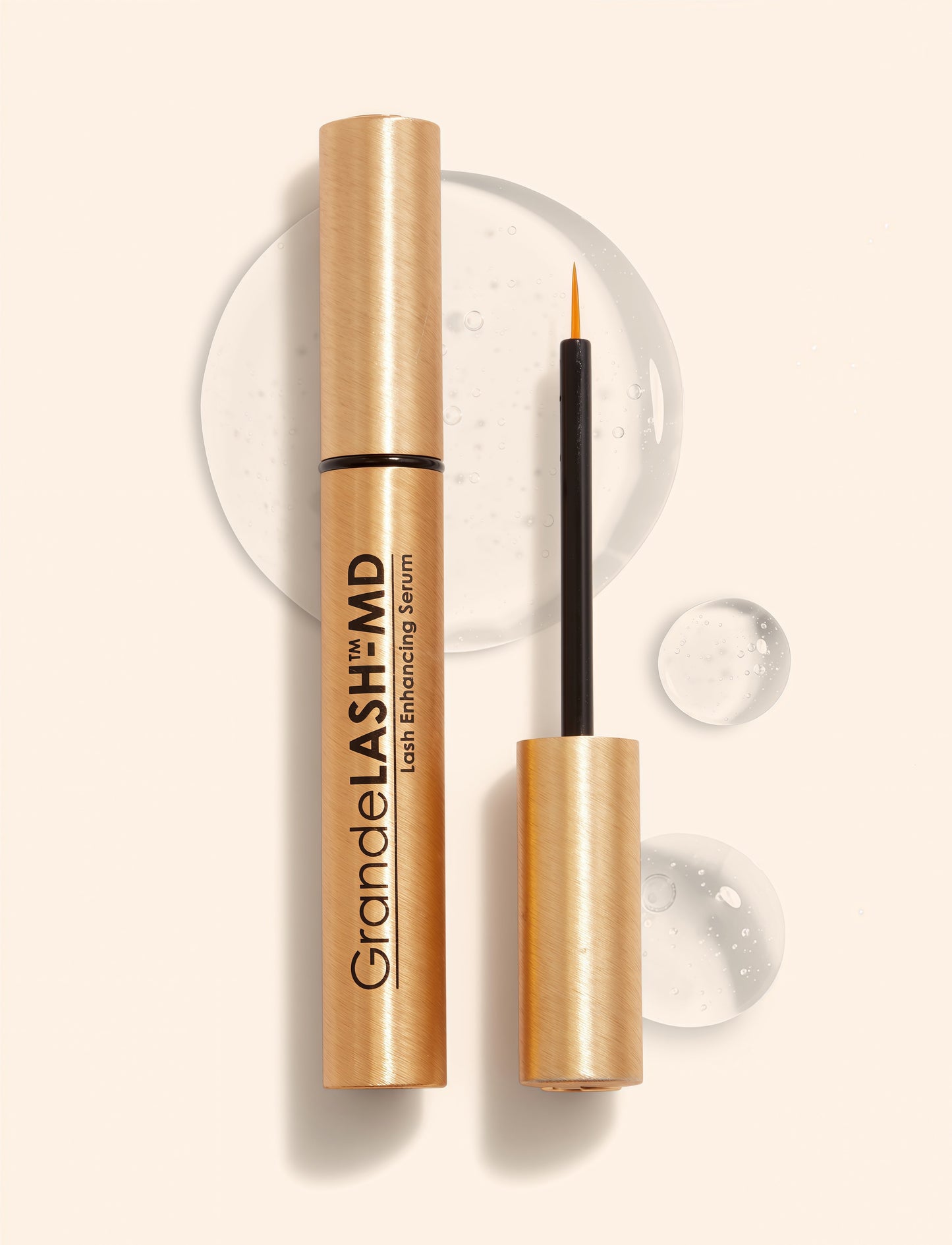 Grande Cosmetics GrandeLASH-MD Lash Enhancing Serum - Peptide & Vitamin Infused Formula for Longer, Thicker, Fuller Looking Lashes - Ophthalmologist Tested, Cruelty-Free